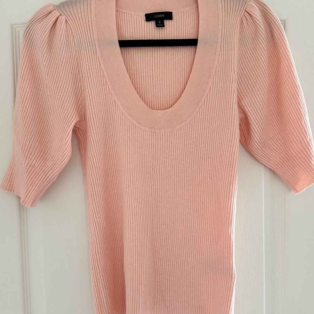 J.Crew short sleeve ribbed sweater